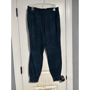 32 Degrees Women Fleece Jogger Teal Lounge Pants Drawstring Pockets Sz S